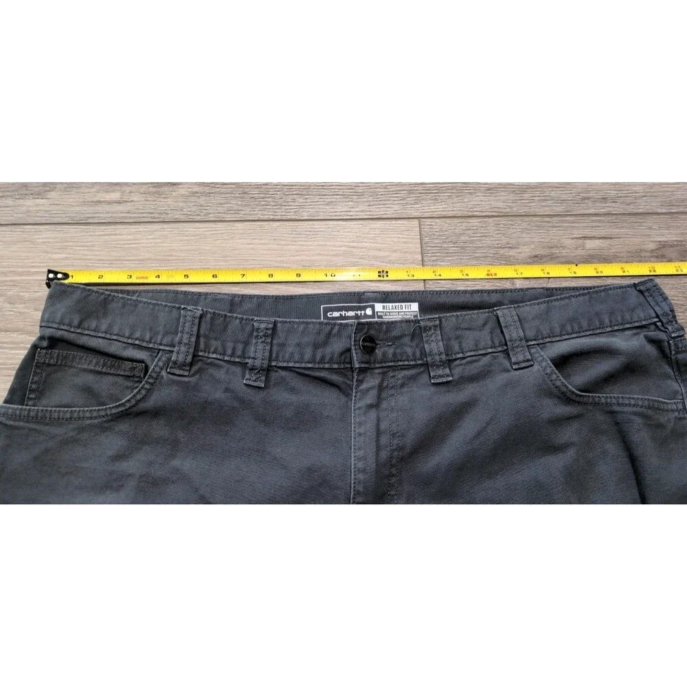 CARHARTT CANVAS RELAXED FIT  PANTS GRAY IN MEN'S SIZE 44x30(44x28 actual) EUC